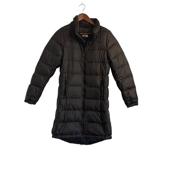 The North Face Women’s Small Petite Long Black Puffer Down Coat DL#L19F424 RDS - Picture 1 of 8